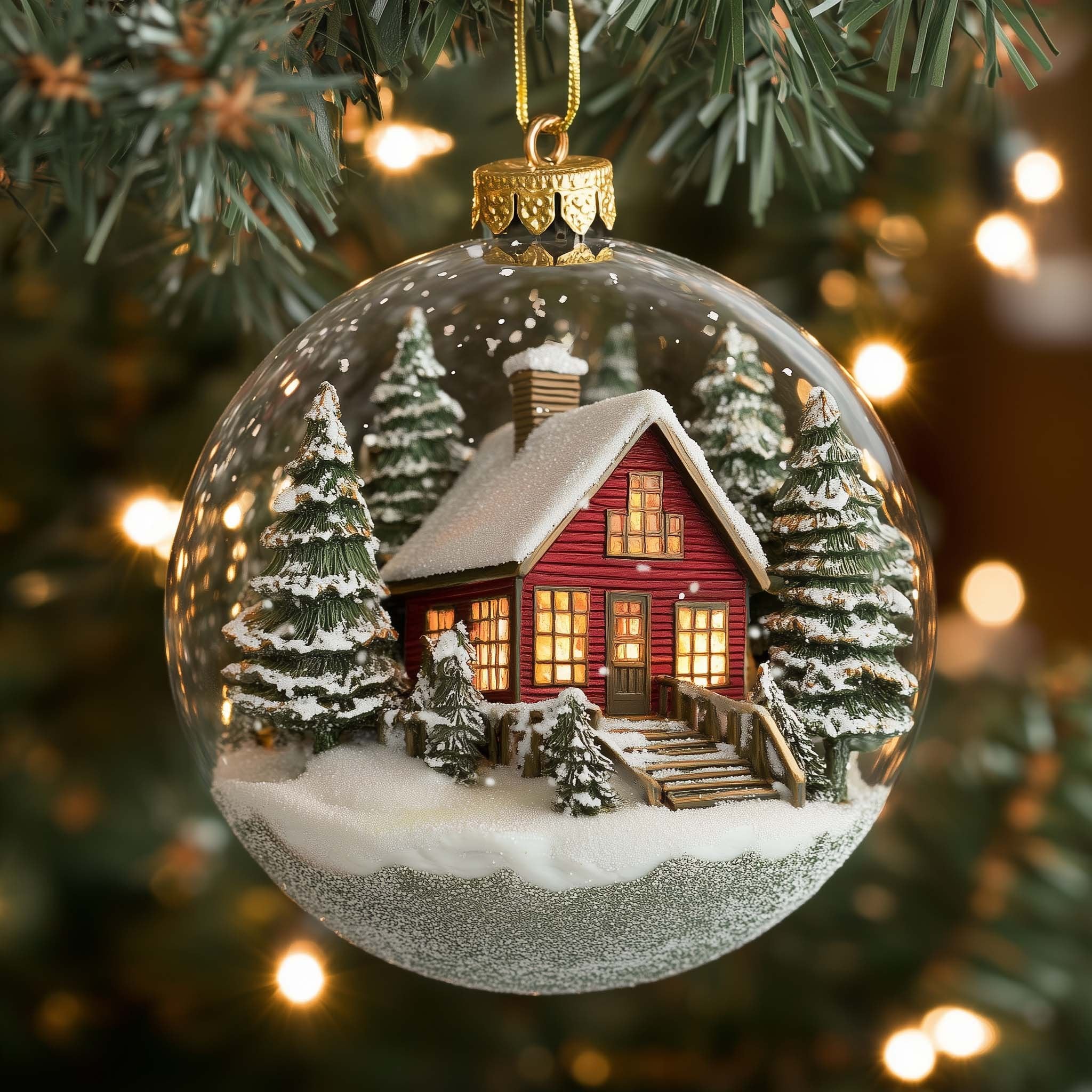 Lodge Globe Christmas Ornament