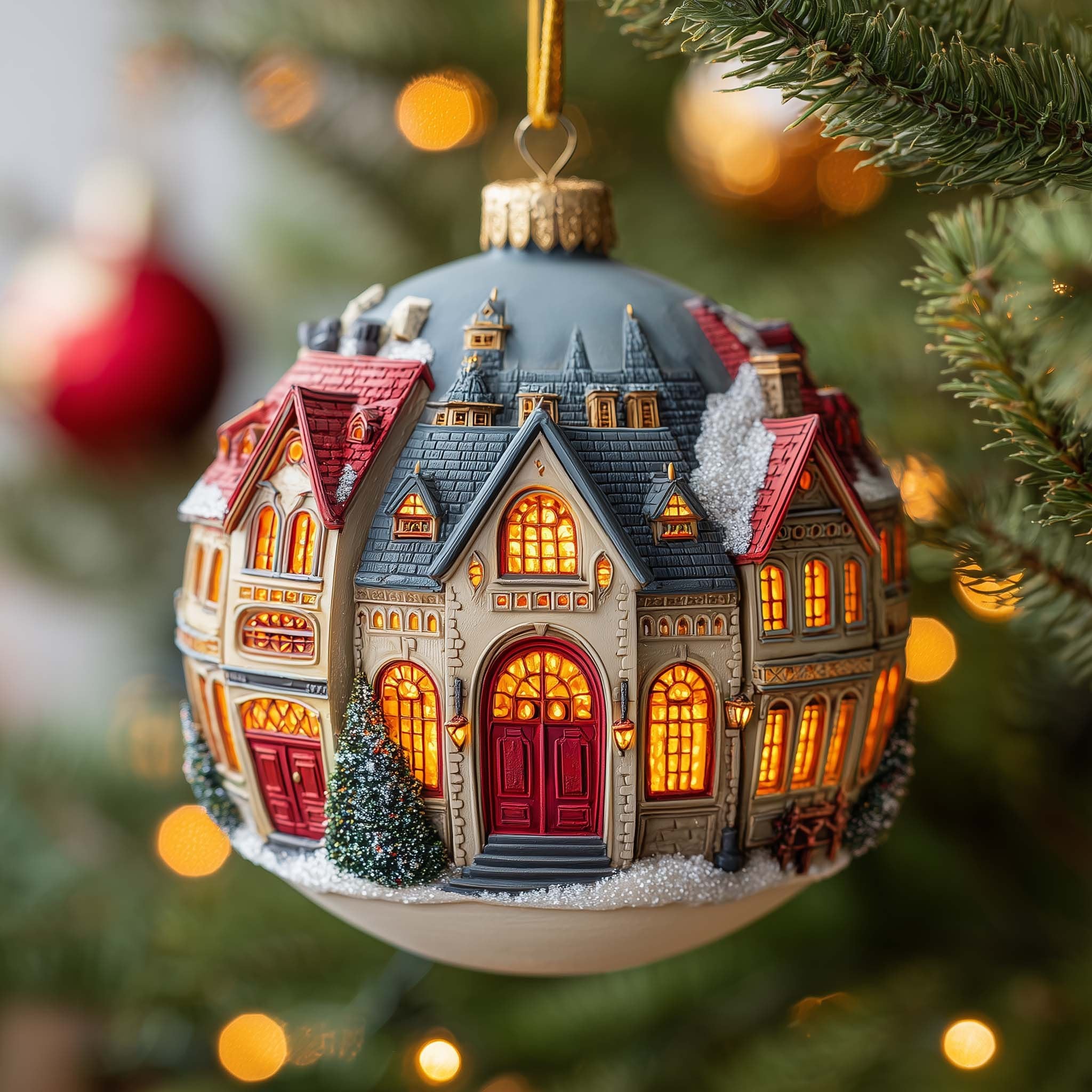 Winter Manor Christmas Ornament