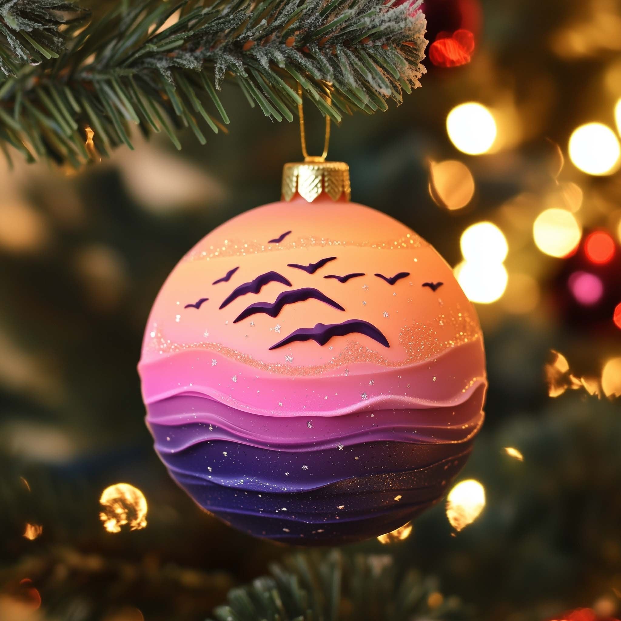 Sunset Orb Christmas Ornament