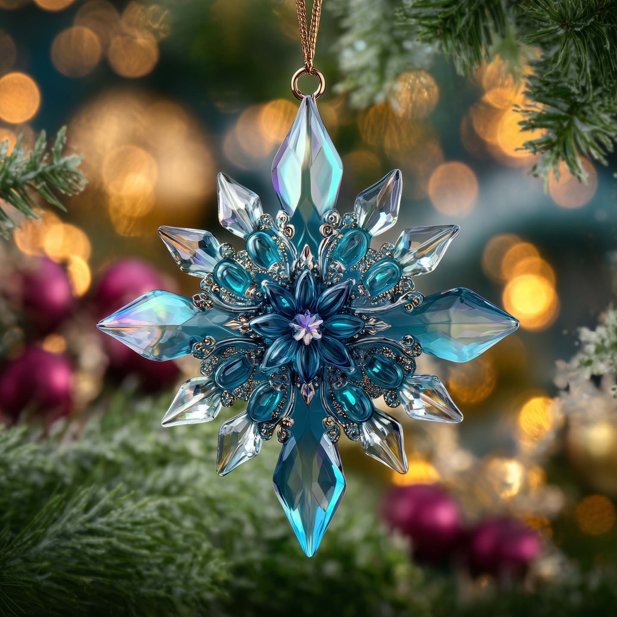 Crystal Snowflake Christmas Ornament