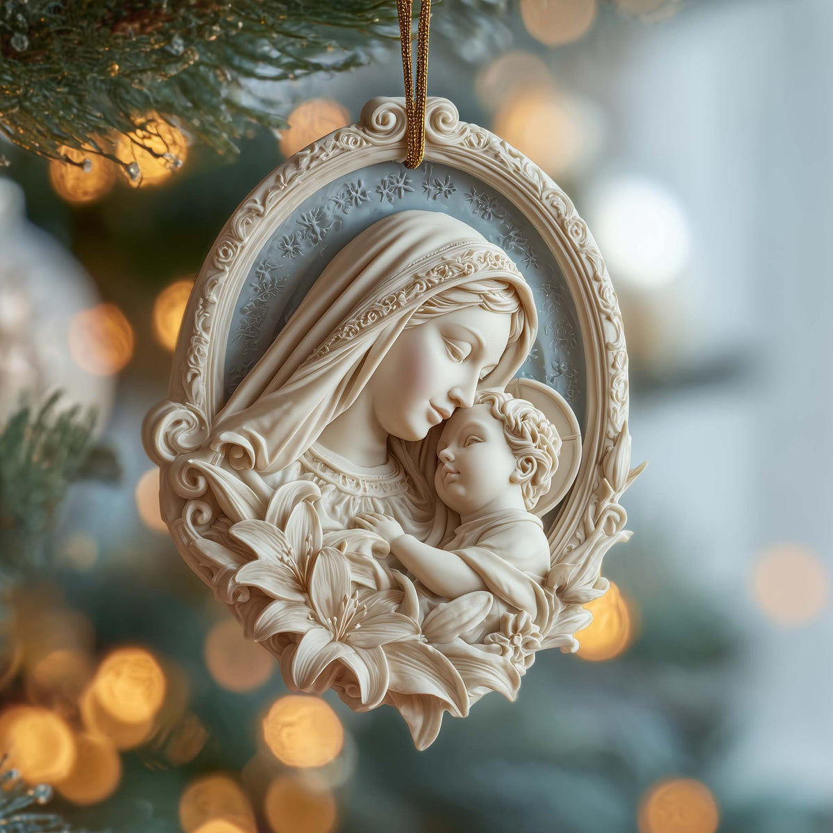 Madonna Child Christmas Ornament