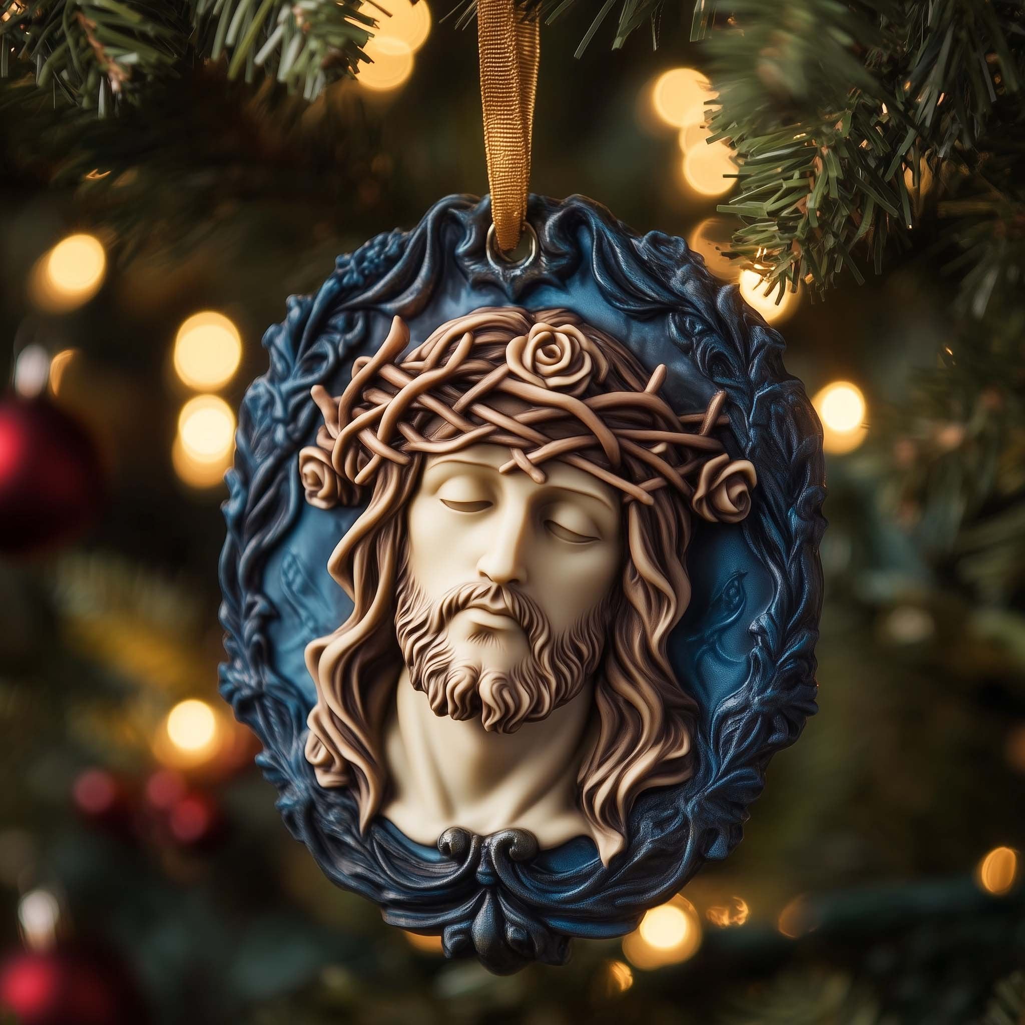 Thorned Christ Christmas Ornament