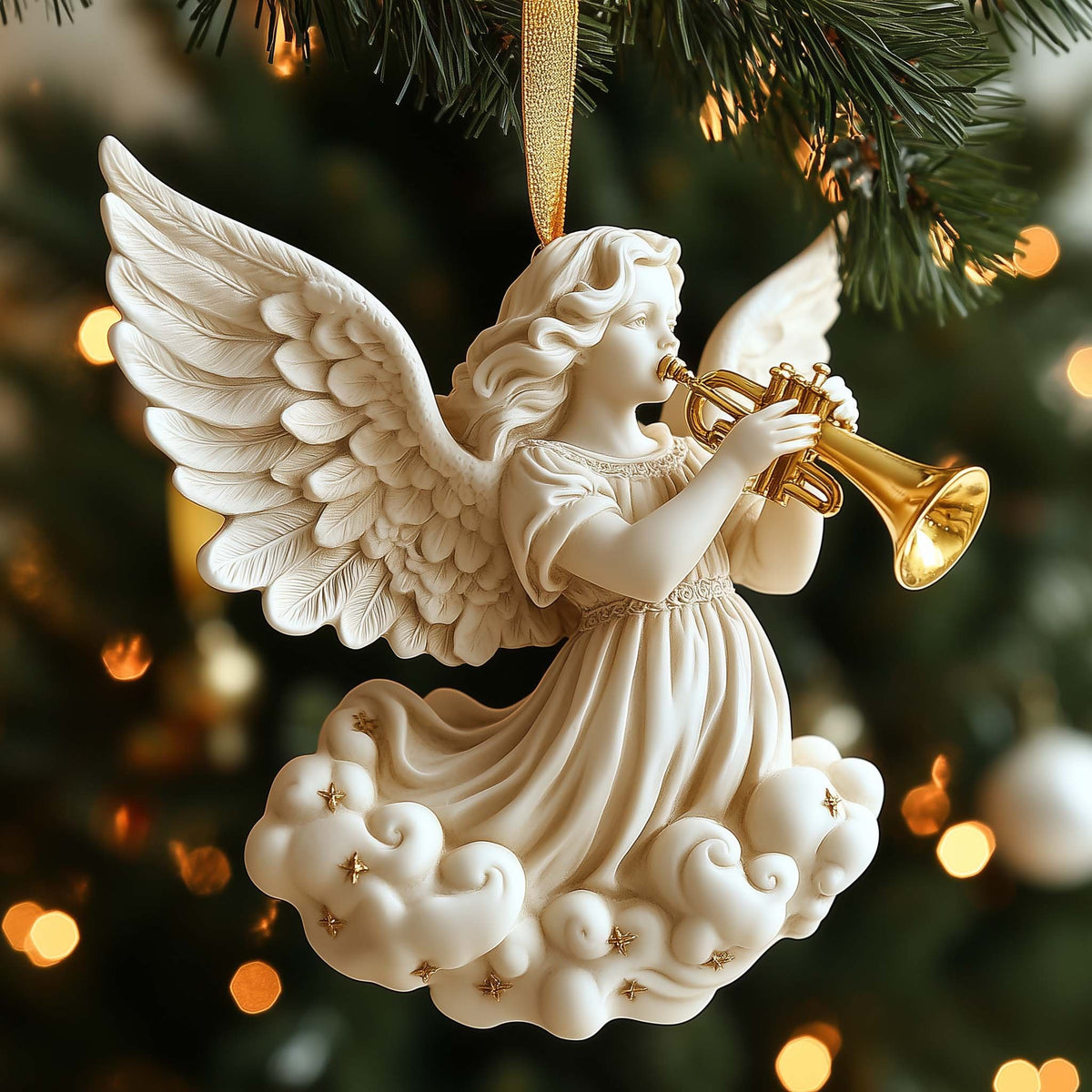Trumpet Angel Christmas Ornament