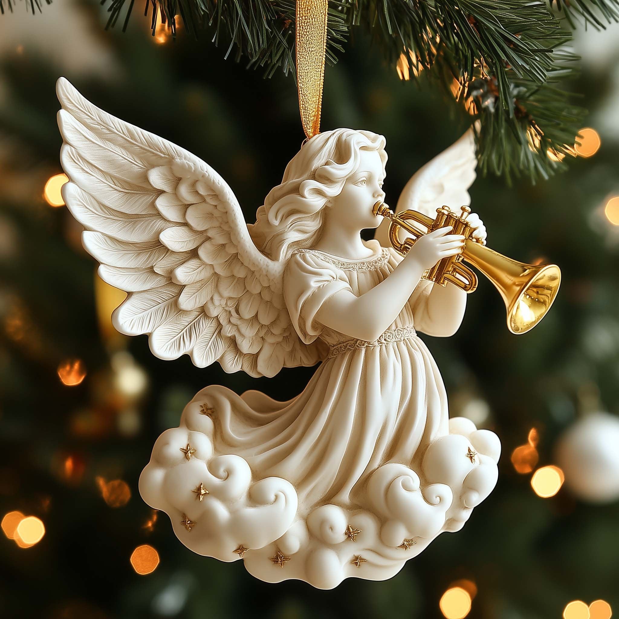 Trumpet Angel Christmas Ornament
