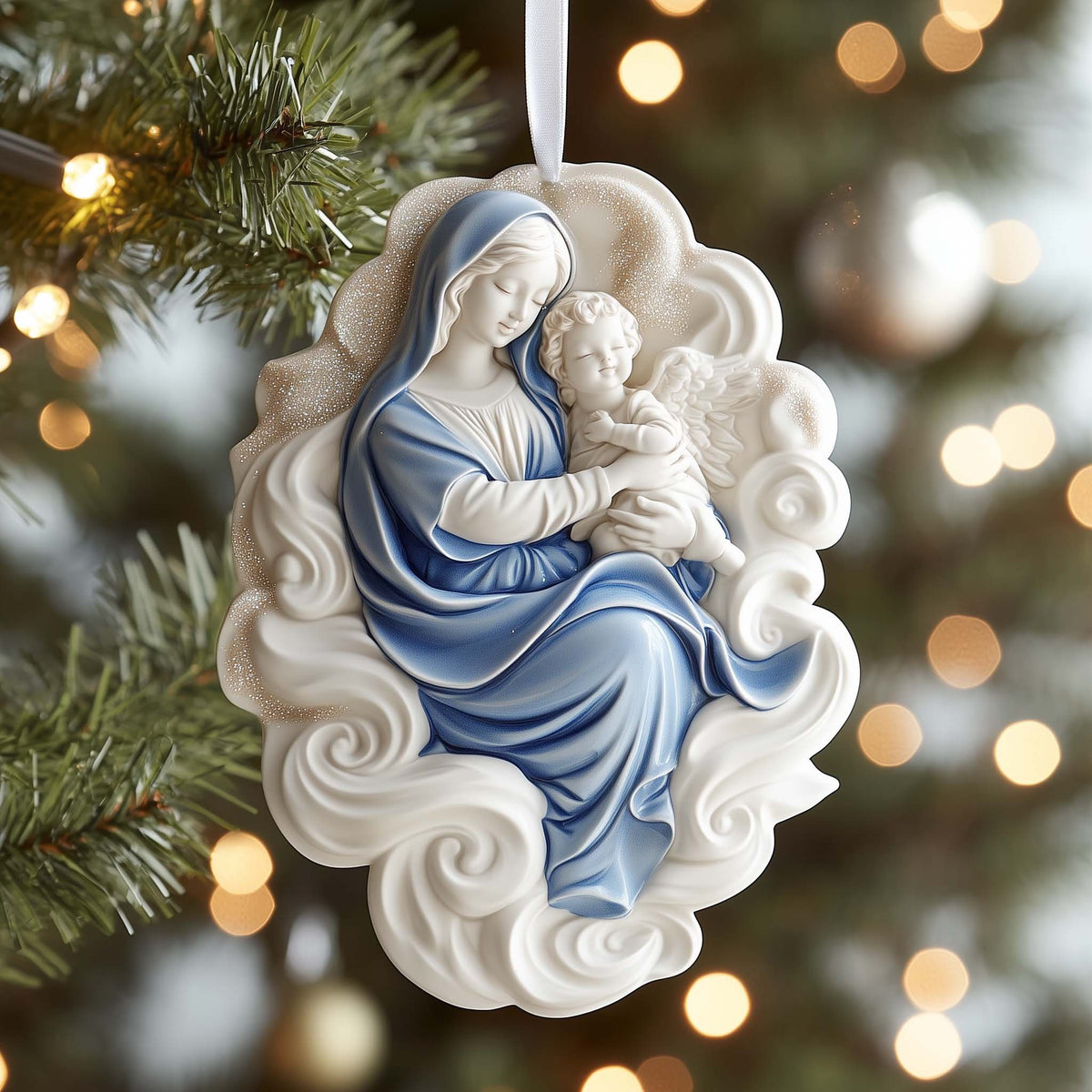 Celestial Madonna Christmas Ornament