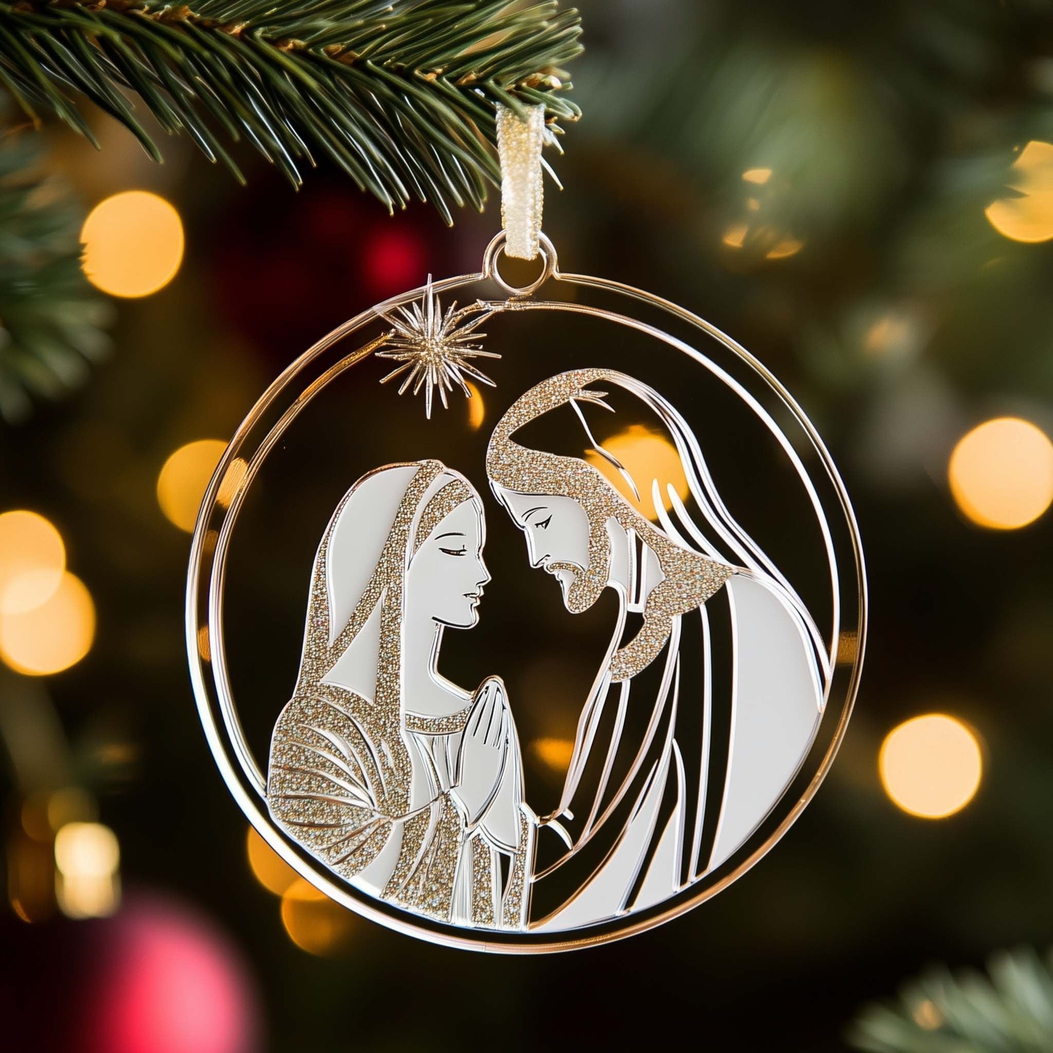 Holy Couple Christmas Ornament