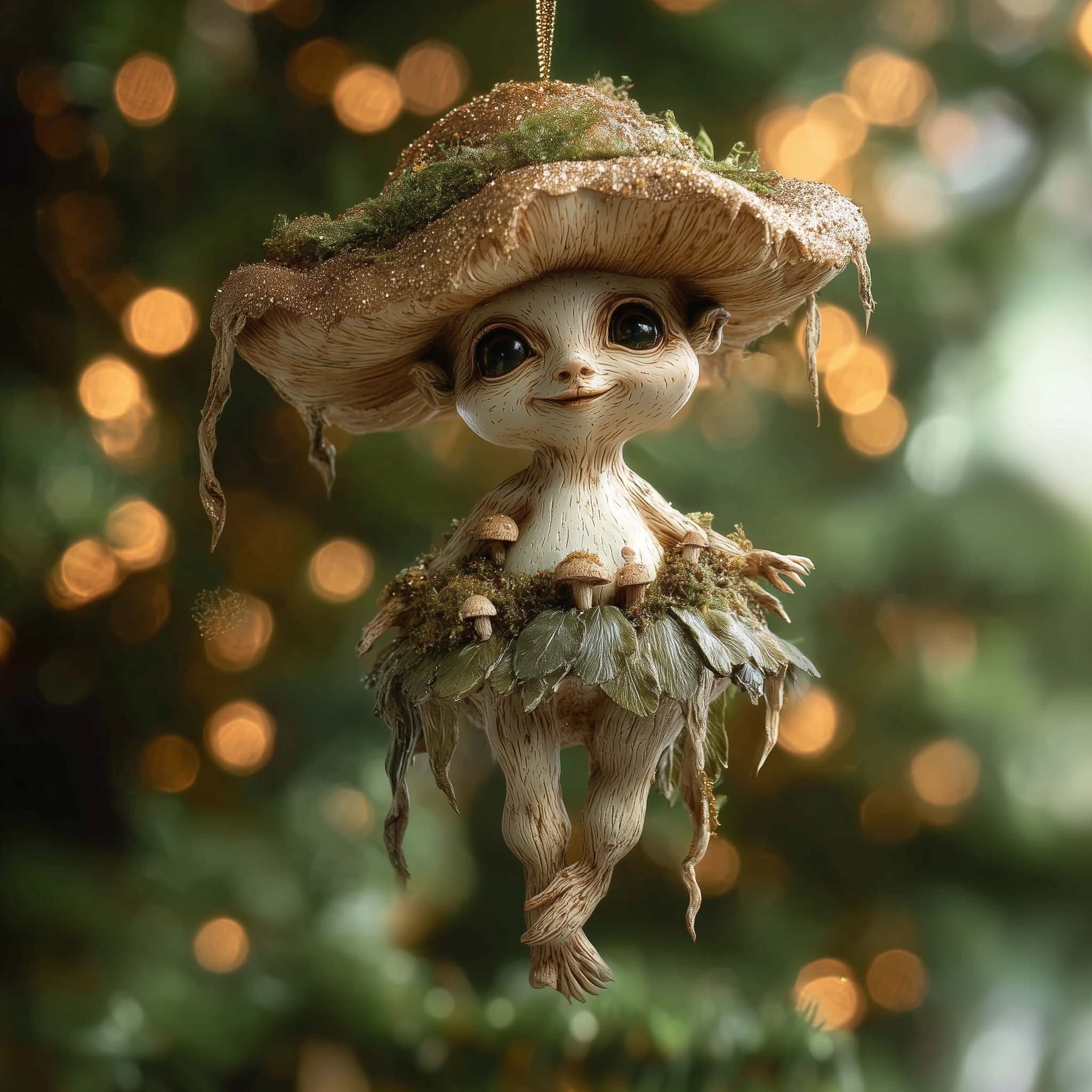 Mushroom Cap Pixie Christmas Ornament