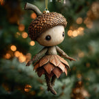 Acorn Pixie Doll Christmas Ornament