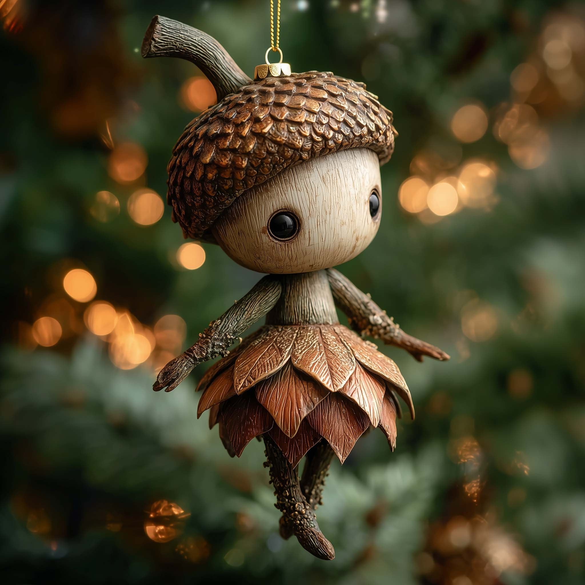 Acorn Pixie Doll Christmas Ornament