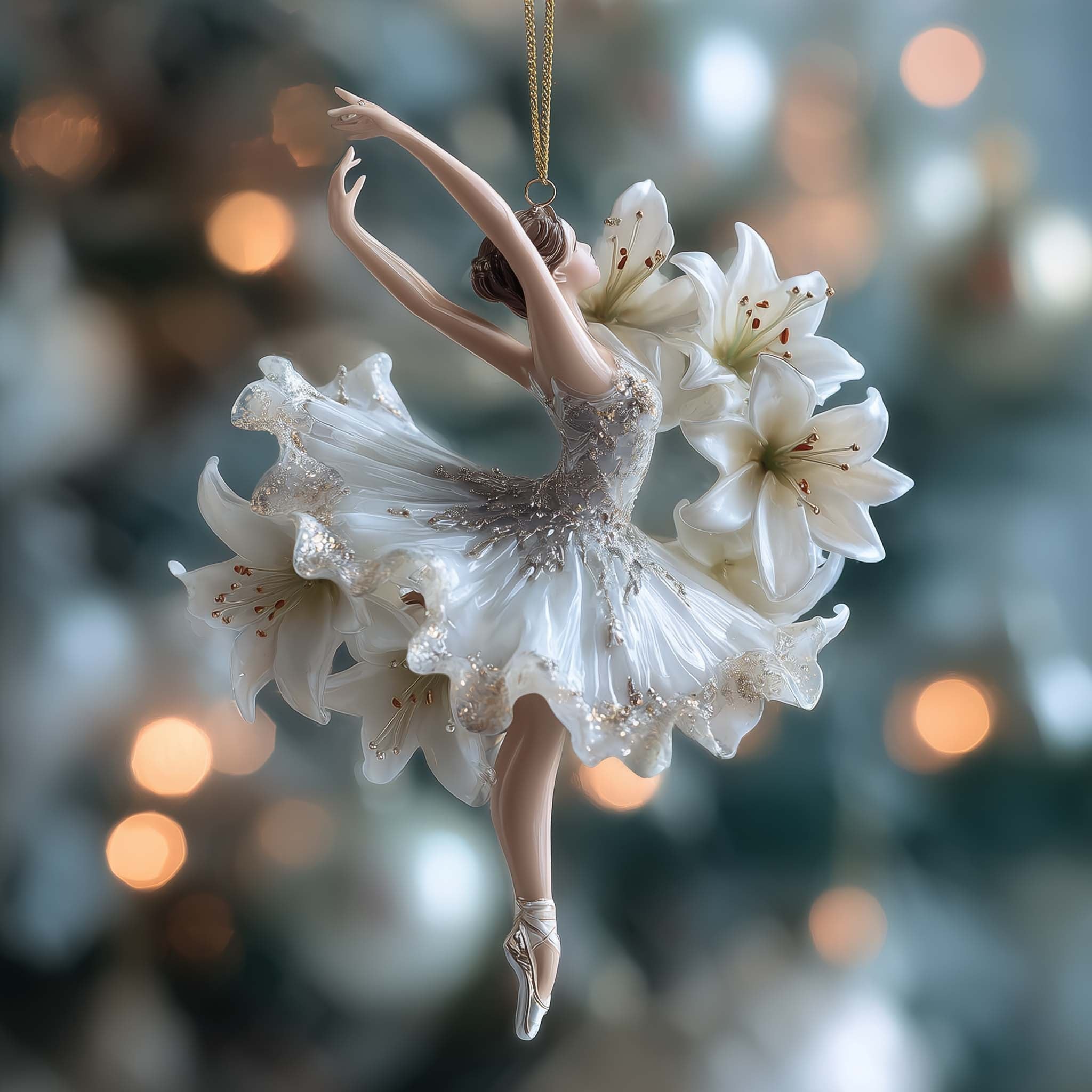 Lily Petal Ballerina Christmas Ornament