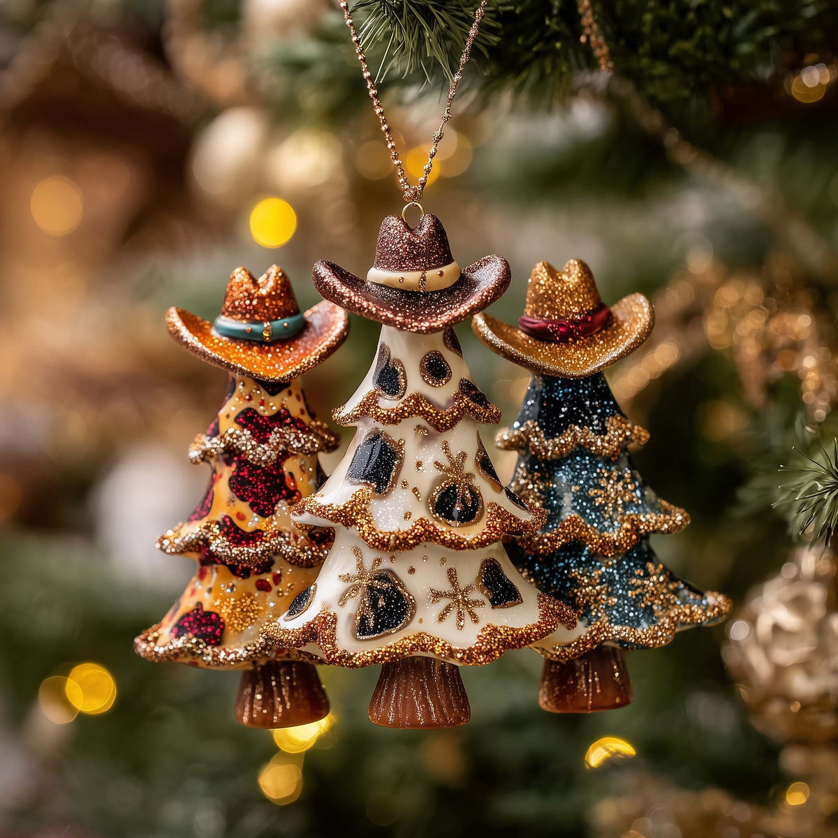 Cowboy Hat Christmas Trees Christmas Ornament