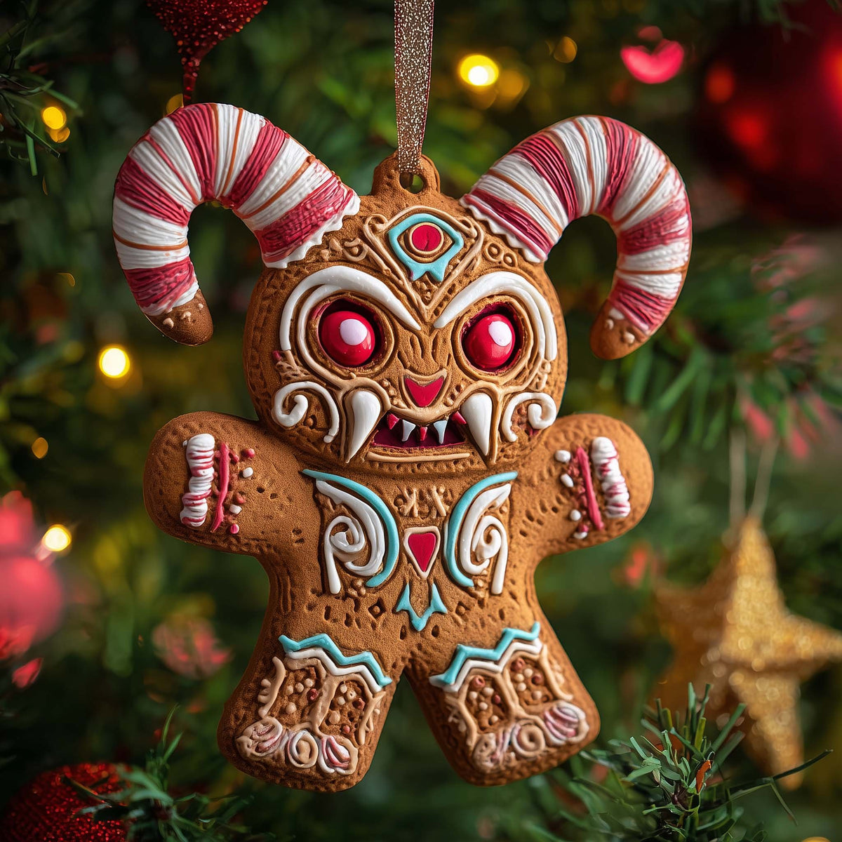 Krampus Gingerbread Cookie Christmas Ornament