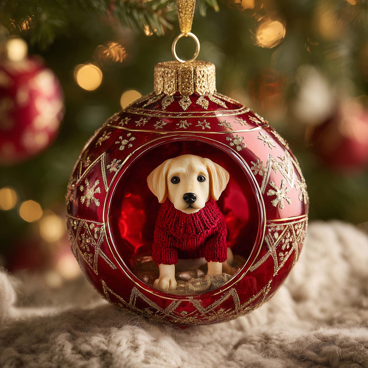 Labrador Nest Christmas Ornament