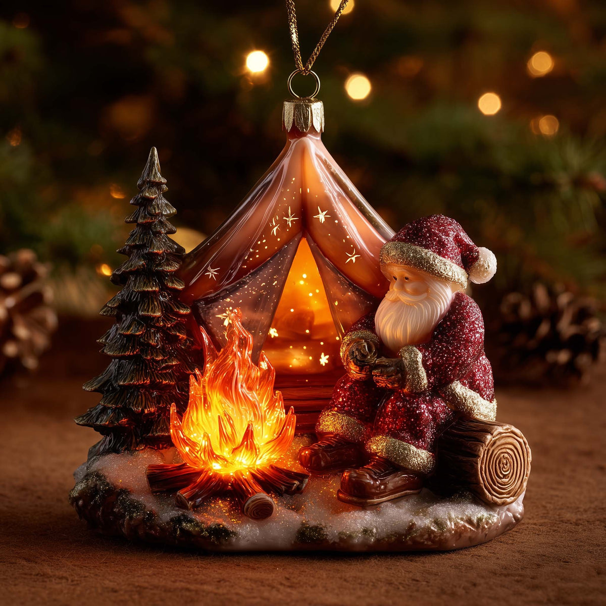 Festive Camping Christmas Ornament