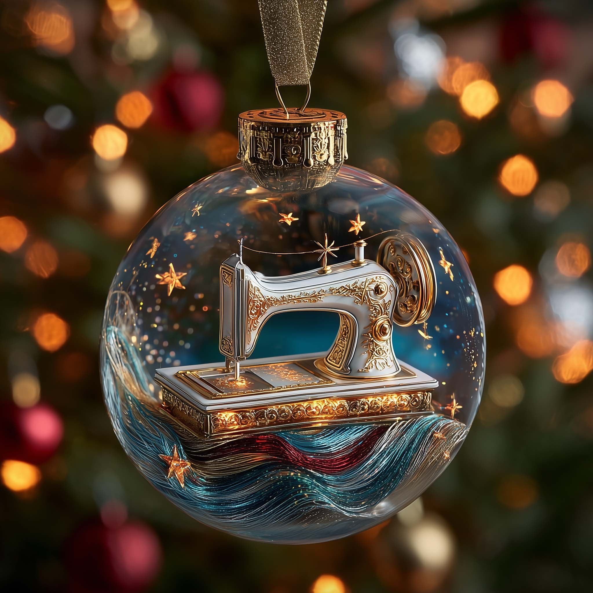 Sewing Machine Christmas Ornament