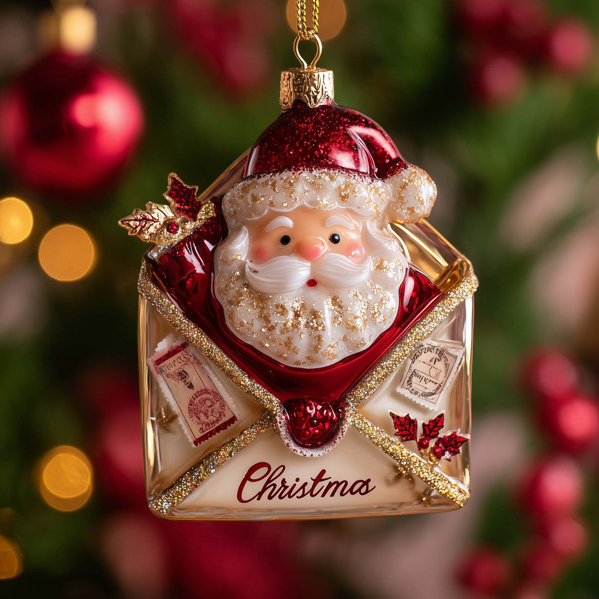 Christmas Mail Santa Envelope Christmas Ornament