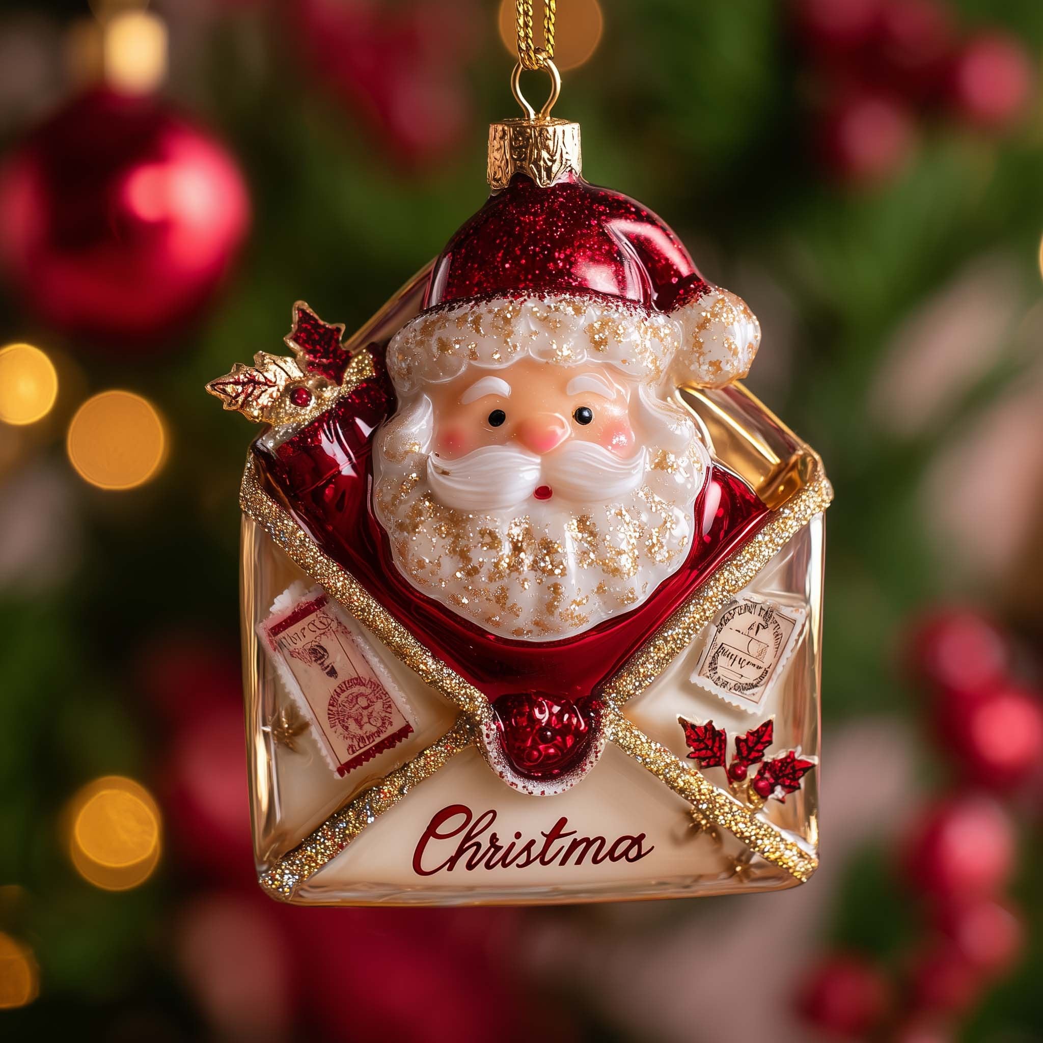 Christmas Mail Santa Envelope Christmas Ornament