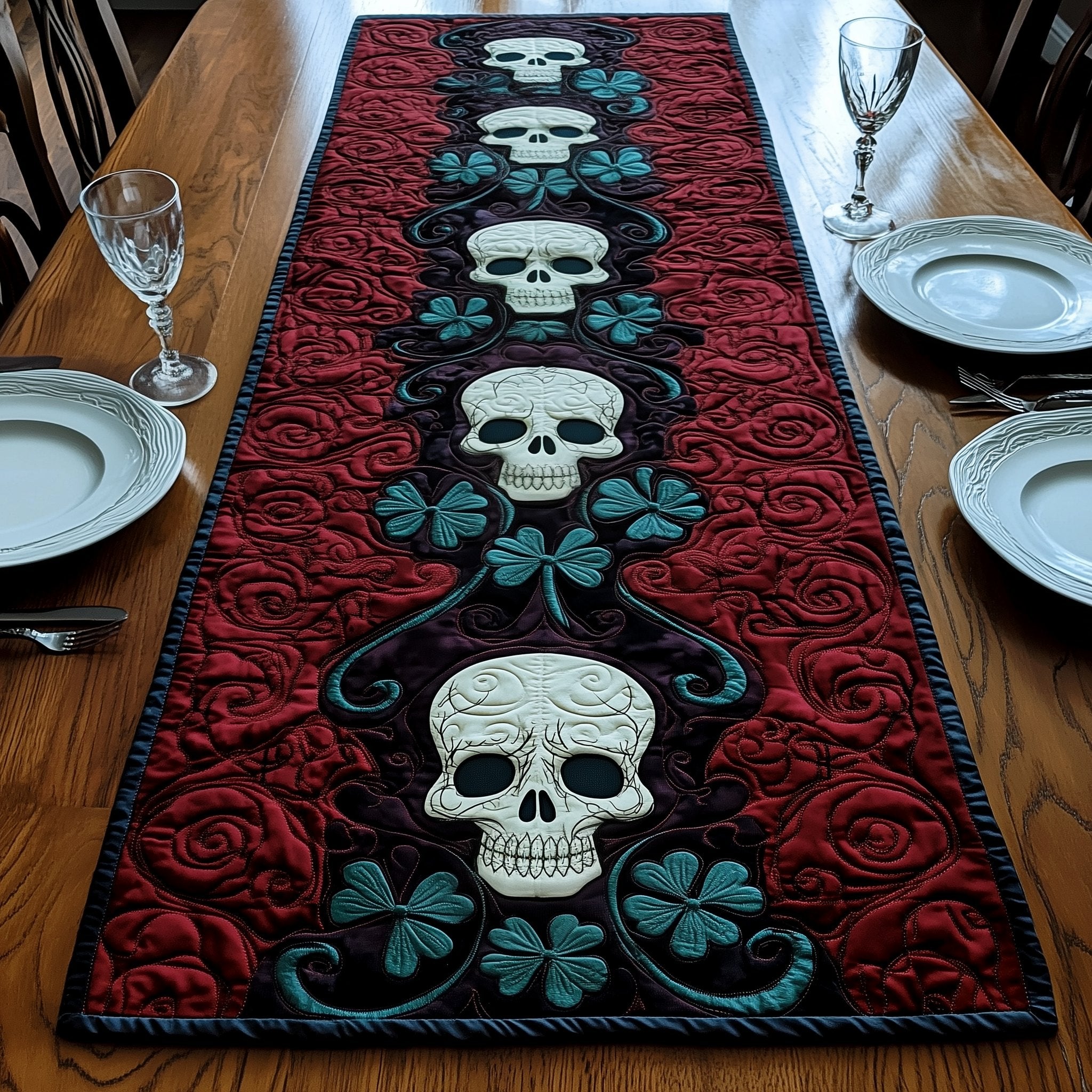 Gothic Shamrock Table Runner