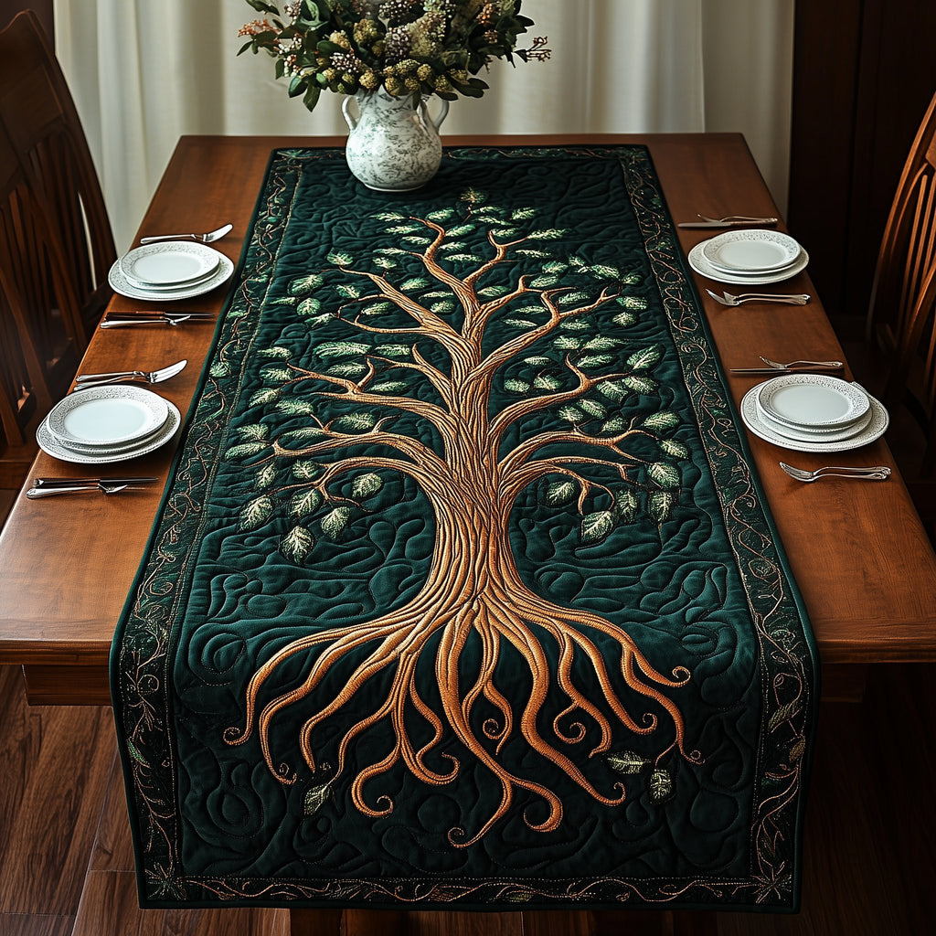 Bare Tree with Sweeping Roots Table Runner