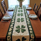 Shamrock Row on Cream Table Runner