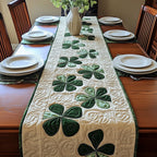 Shamrocks with Curling Vines Table Runner