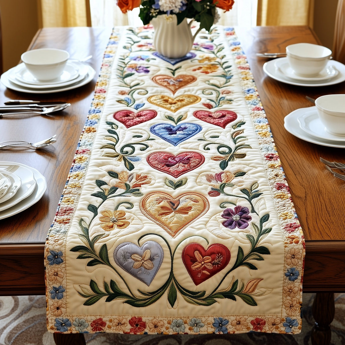 Love Among the Flowers Table Runner