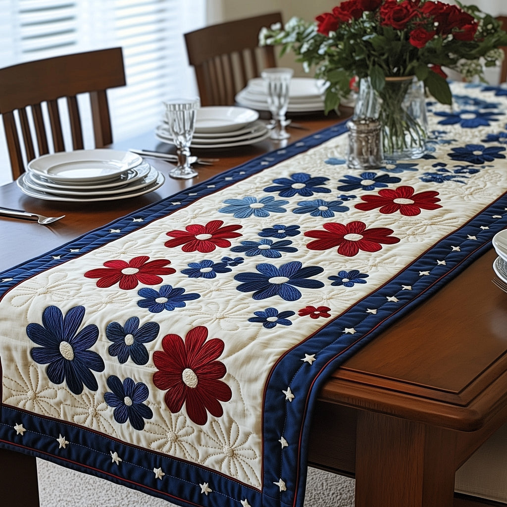 Independence Daisies Table Runner