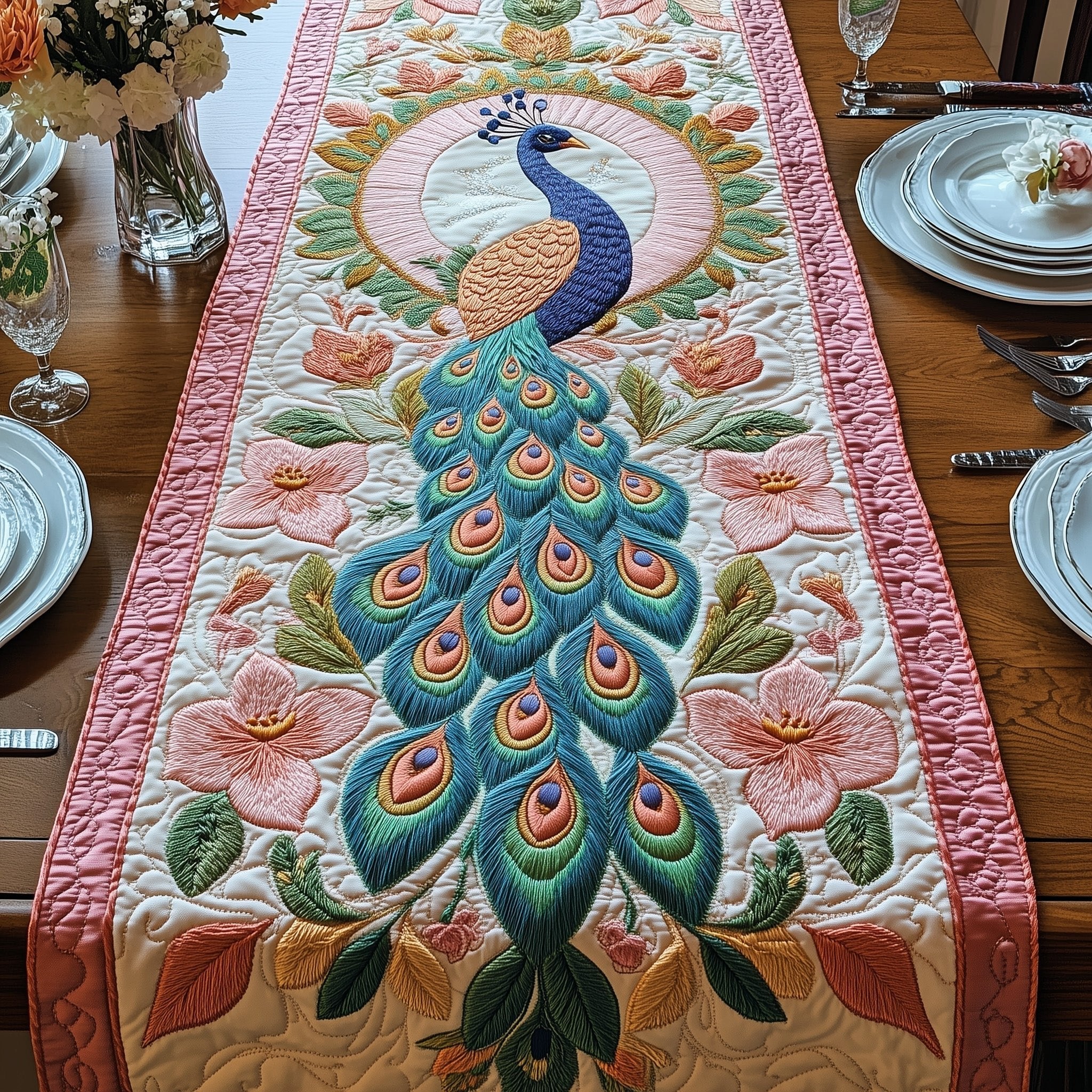 Royal Blossoms Table Runner
