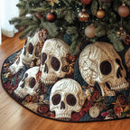 Chrismas Vintage Skull Christmas Tree Skirt