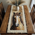 Brown Horse with White Blaze Table Runner