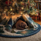 Bear Sleeping by the Blue Lake Christmas Tree Skirt