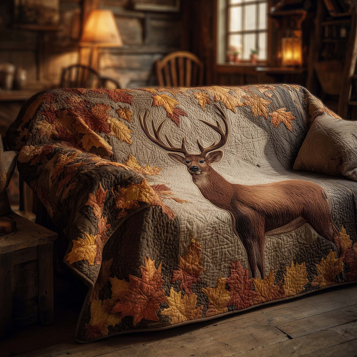 Stag Among the Autumn Leaves Sofa Cover
