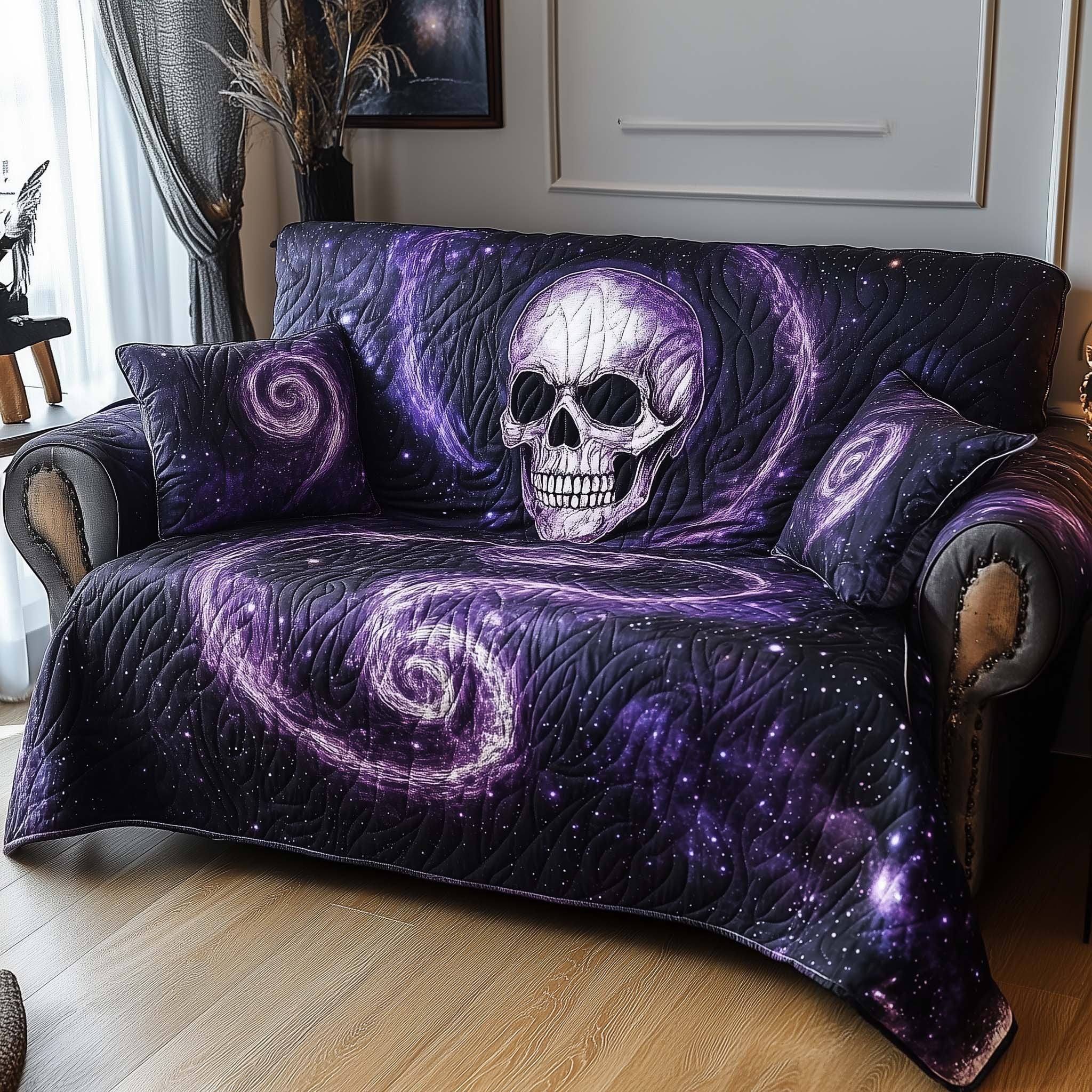 Cosmic Nebula Skull Sofa Cover