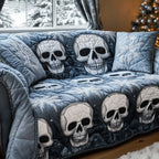 Crystal Frost Skulls Sofa Cover