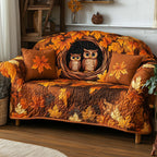 Owls in the Autumn Tree Hollow Sofa Cover