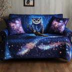 Owl on a Branch in the Cosmos Sofa Cover