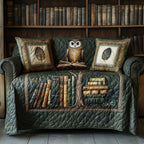 Owl Perched on the Bookshelf Sofa Cover