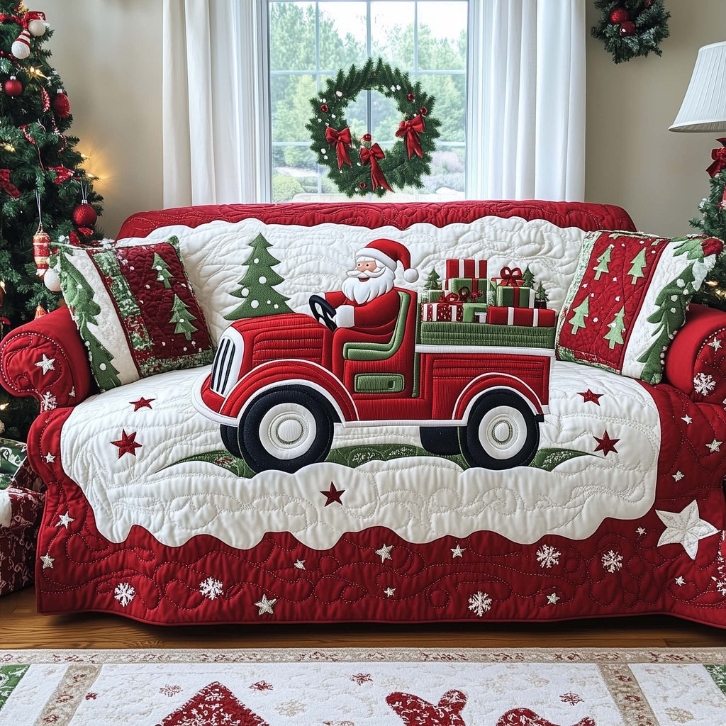 Santas Retro Truck Sofa Cover