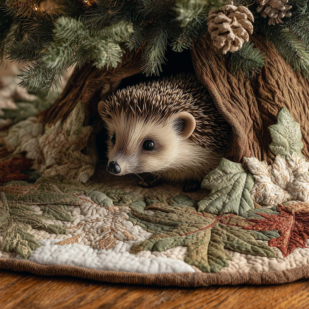 Woodland Hedgehog Christmas Tree Skirt
