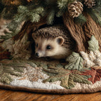 Woodland Hedgehog Christmas Tree Skirt