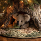 Koala Resting in the Tree Hollow Christmas Tree Skirt
