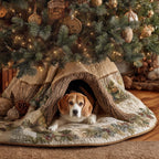 Beagle Hidden Cave Christmas Tree Skirt