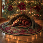 Ember Hearth Dragon Christmas Tree Skirt