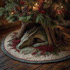 Woodland Spirit Dragon Christmas Tree Skirt