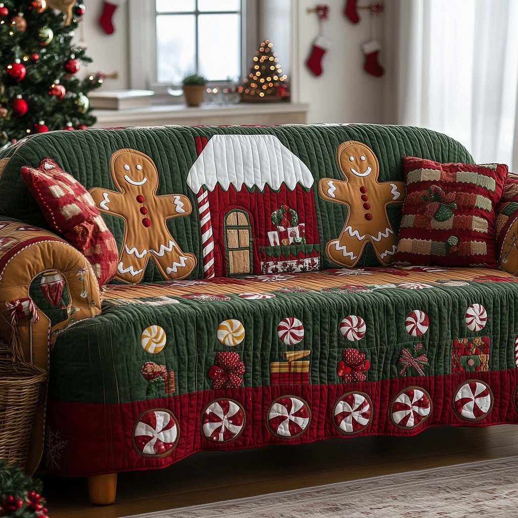 Gingerbread Couple Sofa Cover