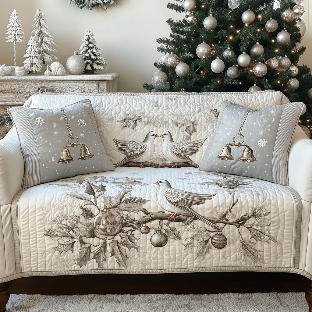 Elegant White Dove Sofa Cover