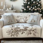 Elegant White Dove Sofa Cover