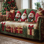 Gnomes with Wrapped Gifts Sofa Cover