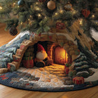 Gnome at the Little Wooden Door Christmas Tree Skirt