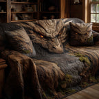 Twin Dragon Heads in the Canyon Sofa Cover